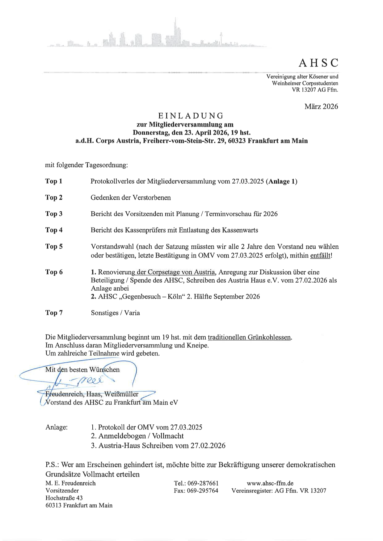 Einladung und Programm 